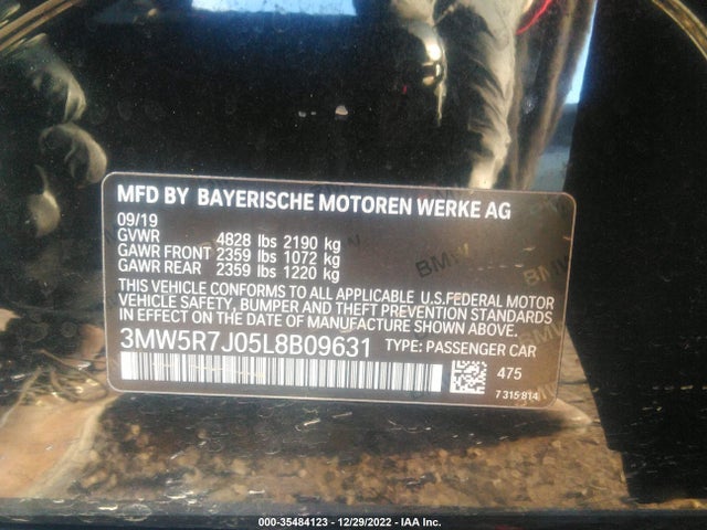 BMW 3 Series 330i Xdrive 2020 аукцион фото