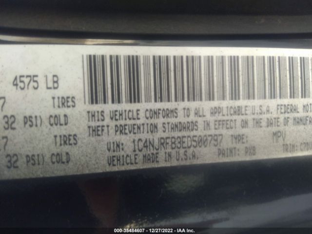 1C4NJRFB3ED500797 Jeep Patriot Latitude