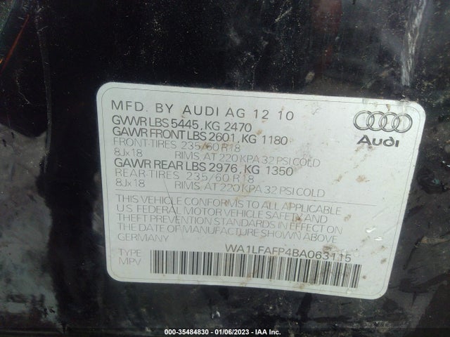 2011 AUDI Q5 WA1LFAFP4BA063115 Photo 8