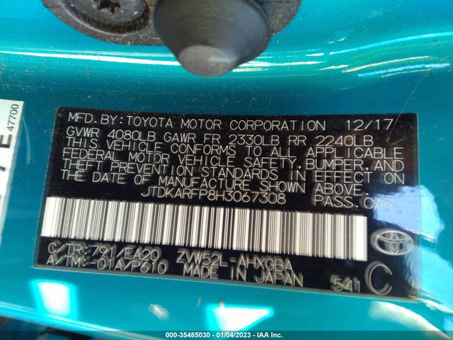2017 Toyota Prius, VIN: JTDKARFP8H3067308