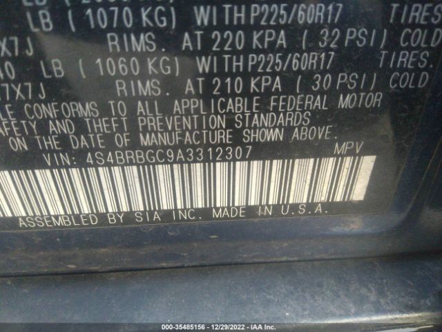 4S4BRBGC9A3312307 Subaru Outback