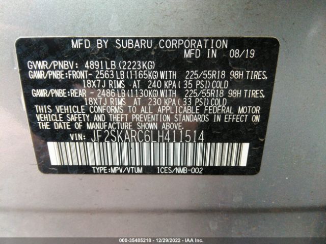 JF2SKARC6LH411514 Subaru Forester Sport