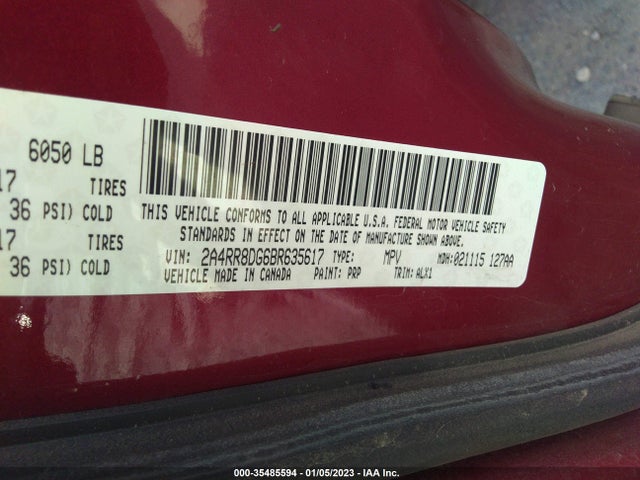 Chrysler Town & Country Touring-l 2011 2A4RR8DG6BR635617 Image 9