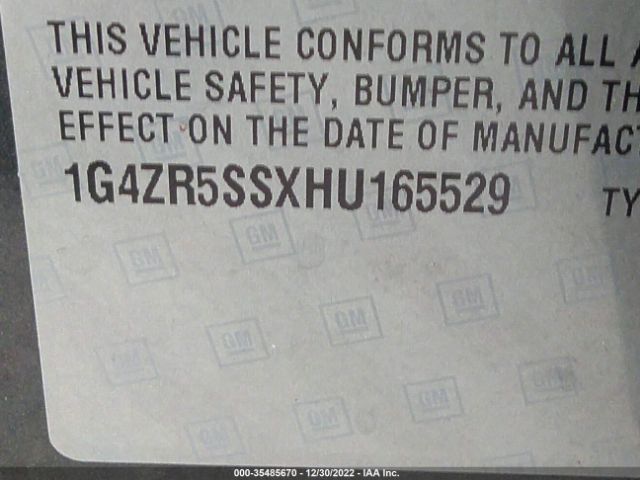 1G4ZR5SSXHU165529 Buick Lacrosse Premium