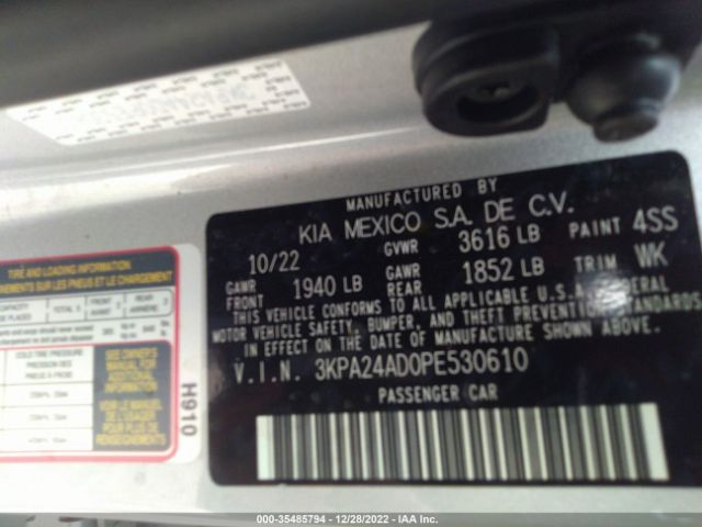 3KPA24AD0PE530610 KIA RIO LX