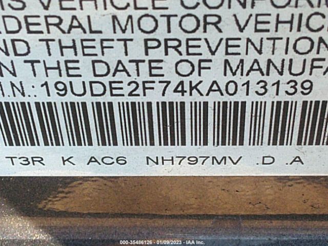19UDE2F74KA013139 Acura Ilx Pkg