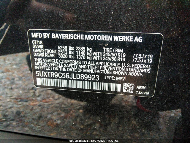 2018 BMW X3, VIN: 5UXTR9C56JLD89923