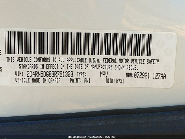 Dodge Grand Caravan Crew 2011 2D4RN5DG8BR791323 Image 10