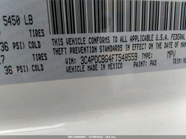 Dodge Journey Sxt 2015 3C4PDCBG4FT548559 Image 9