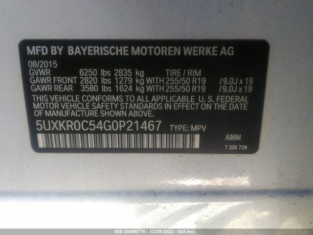 5UXKR0C54G0P21467 BMW X5 Xdrive35i