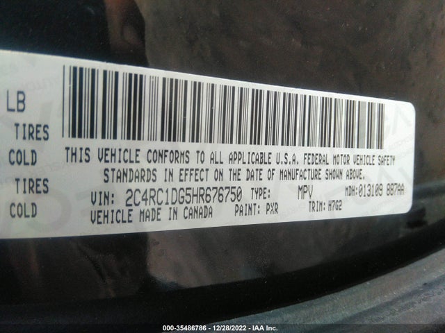 Chrysler Pacifica Touring 2017 2C4RC1DG5HR676750 Image 9