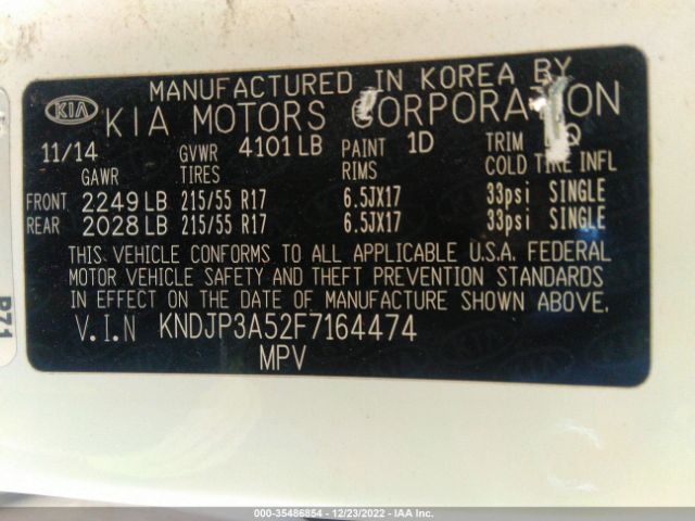 KNDJP3A52F7164474 KIA SOUL +