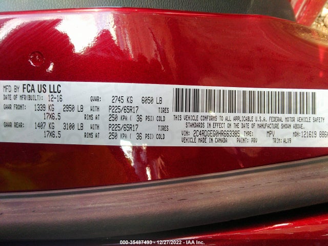 Dodge Grand Caravan Gt 2017 2C4RDGEG0HR663385 Image 9