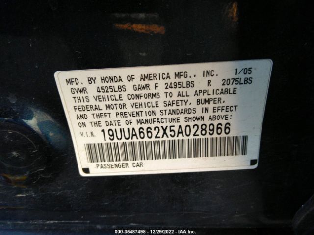 19UUA662X5A028966 Acura TL