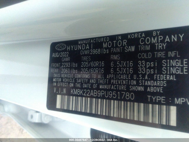 Hyundai Kona 2023 KM8K22AB9PU951780 Image 10