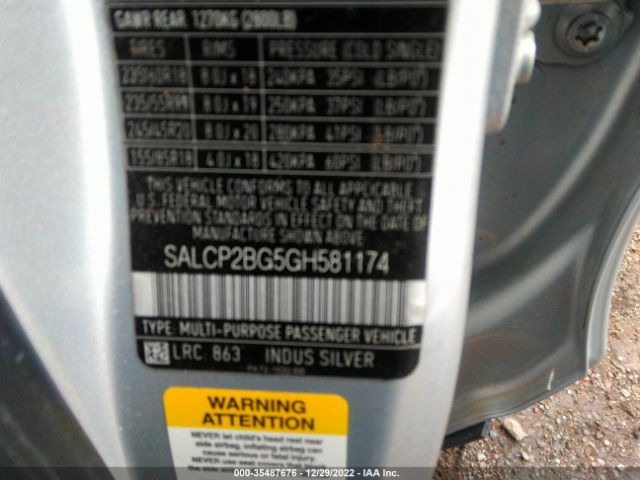 SALCP2BG5GH581174 Land Rover DISCOVERY SPORT