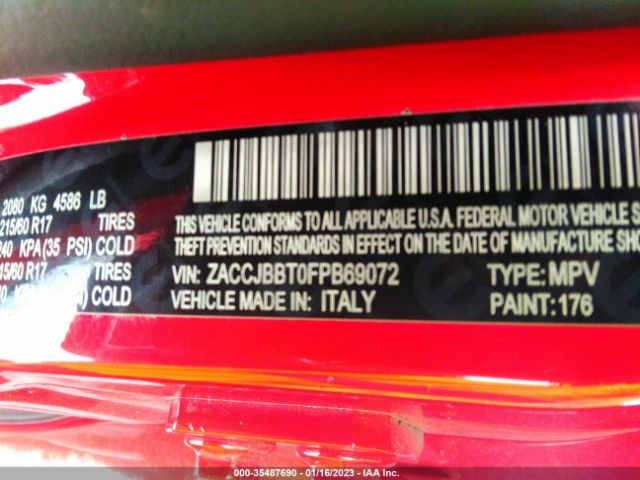 ZACCJBBT0FPB69072 Jeep Renegade Latitude