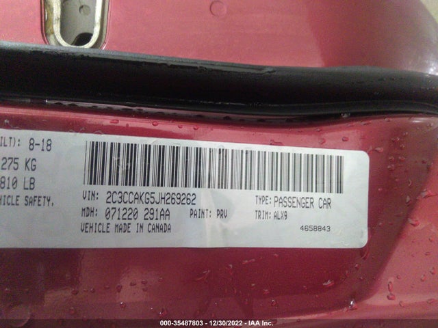 2C3CCAKG5JH269262 Chrysler 300 Limited