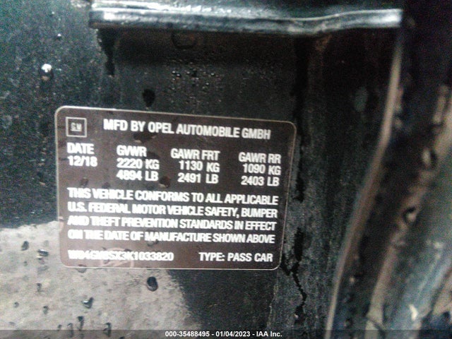 2019 Buick Regal, VIN: W04GV8SX3K1033820