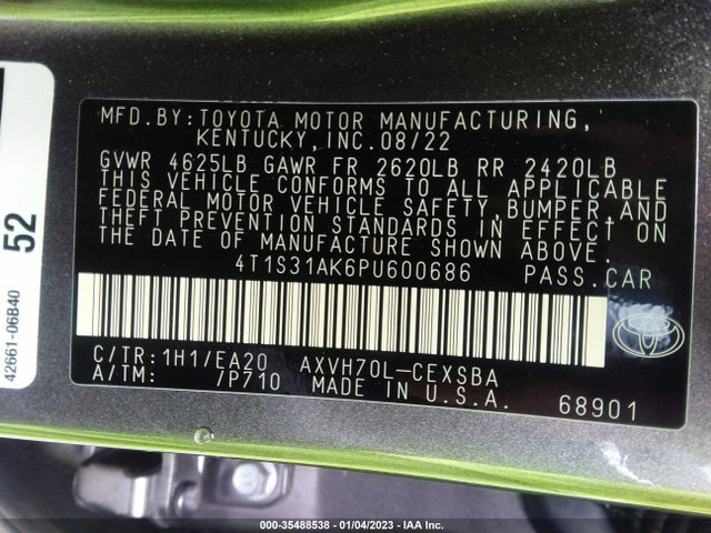 2023 Toyota Camry, VIN: 4T1S31AK6PU600686