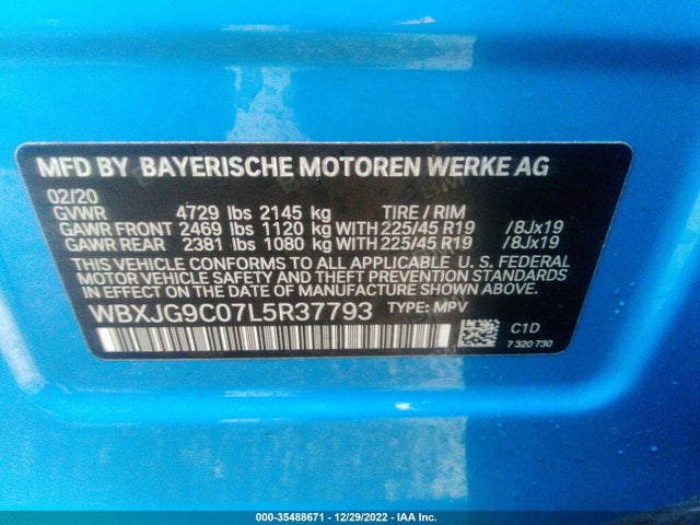 BMW X1 Xdrive28i 2020 аукцион фото