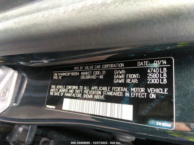 2015 Volvo V60, VIN: YV140MEC8F1193054