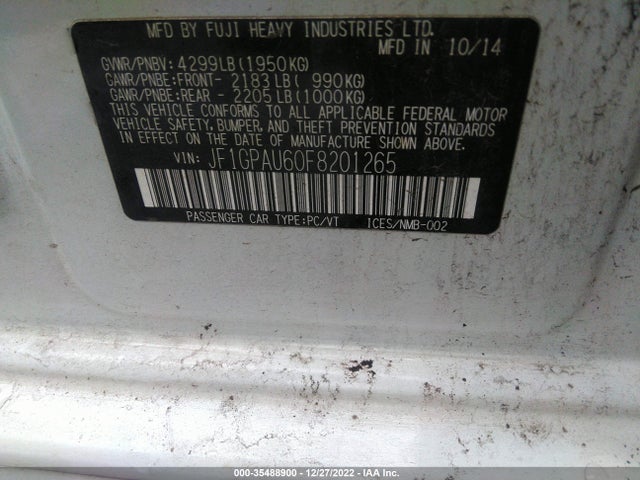 2015 Subaru Impreza, VIN: JF1GPAU60F8201265