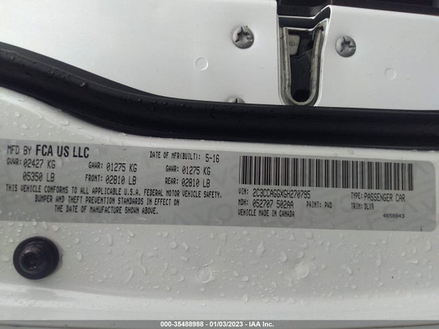 Chrysler 300 300s 2016 2C3CCAGGXGH270795 Image 9