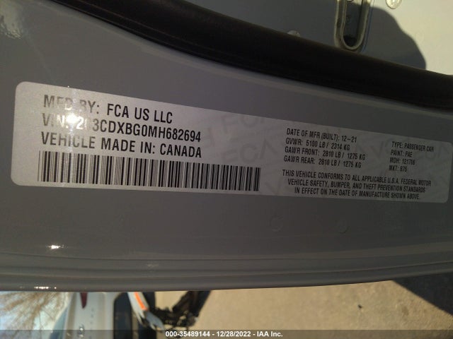 Dodge Charger Sxt 2021 2C3CDXBG0MH682694 Image 9