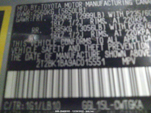 Lexus RX 350 2010 2T2BK1BA9AC015551 Image 9