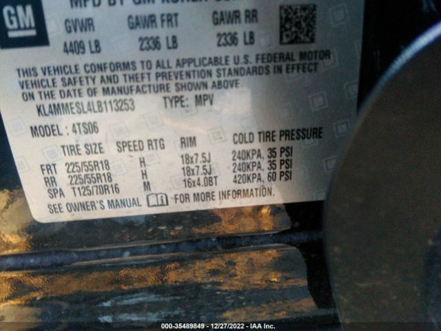 KL4MMESL4LB113253 Buick Encore Gx Select