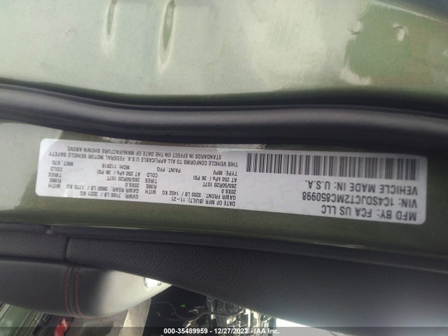 2021 Dodge Durango, VIN: 1C4SDJCT2MC850998