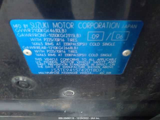 JS3TE941574201807 Suzuki Grand Vitara