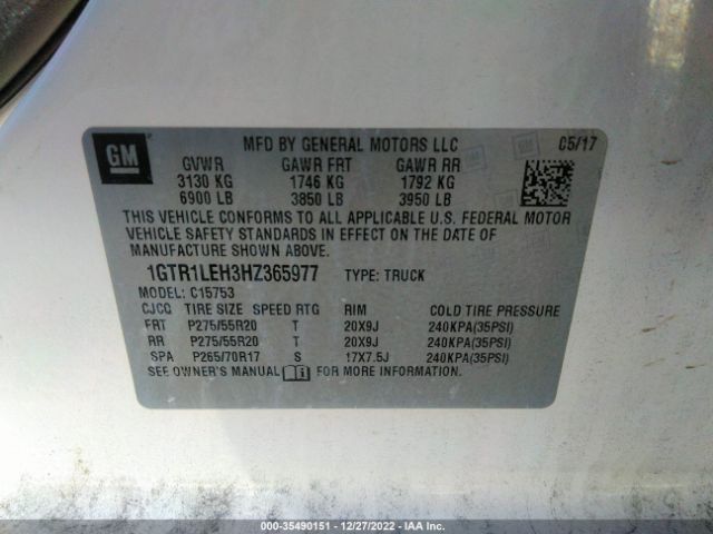 1GTR1LEH3HZ365977 GMC SIERRA 1500