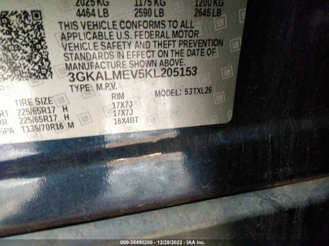 3GKALMEV5KL205153 GMC Terrain Sle