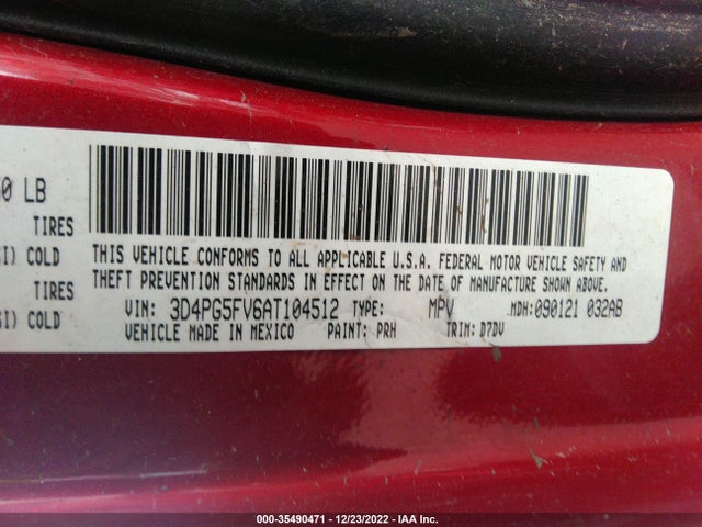 Dodge Journey Sxt 2010 3D4PG5FV6AT104512 Image 9