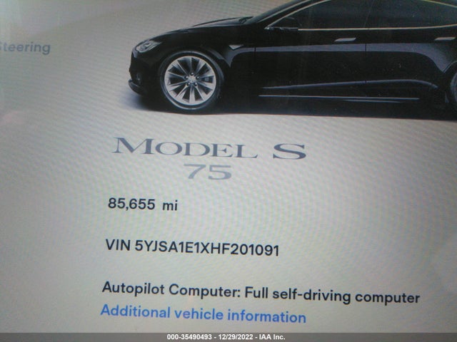 Tesla Model S 60/75 2017 5YJSA1E1XHF201091 Image 8