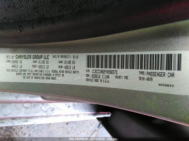 1C3CCCAB2FN596573 Chrysler 200 Limited