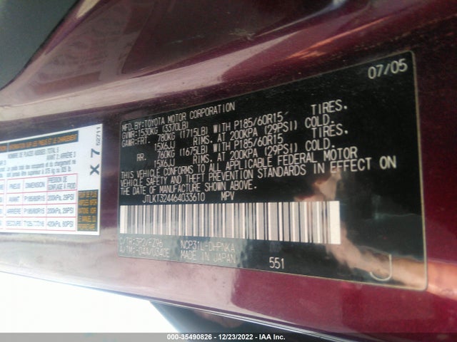 2006 SCION XB VIN: JTLKT324464033610