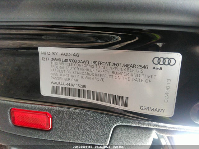 2018 Audi S4, VIN: WAUB4AF44JA115268
