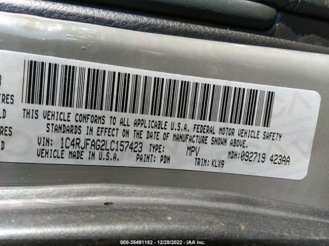1C4RJFAG2LC157423 Jeep Grand Cherokee Altitude