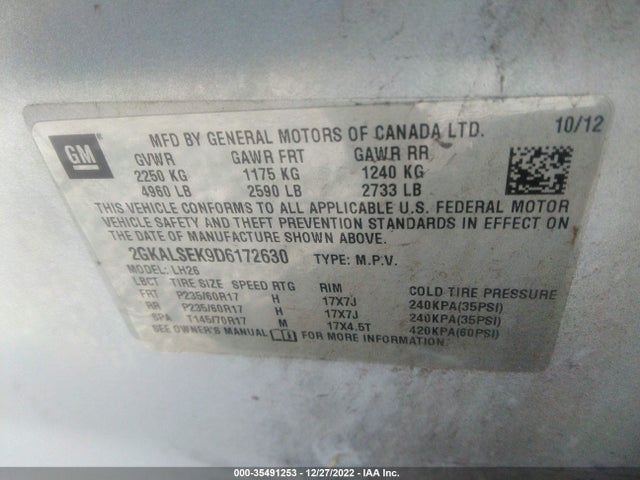 GMC Terrain Sle 2013 2GKALSEK9D6172630 Image 10