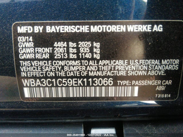 BMW 3 Series 328i 2014 WBA3C1C59EK113066 Image 9