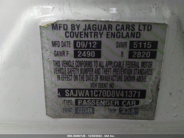 Jaguar XJ 2013 SAJWA1C70D8V41371 Image 10