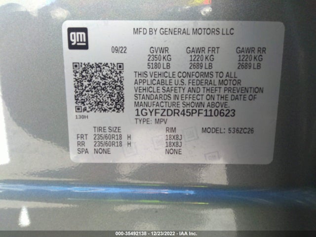 2023 Cadillac XT4, VIN: 1GYFZDR45PF110623