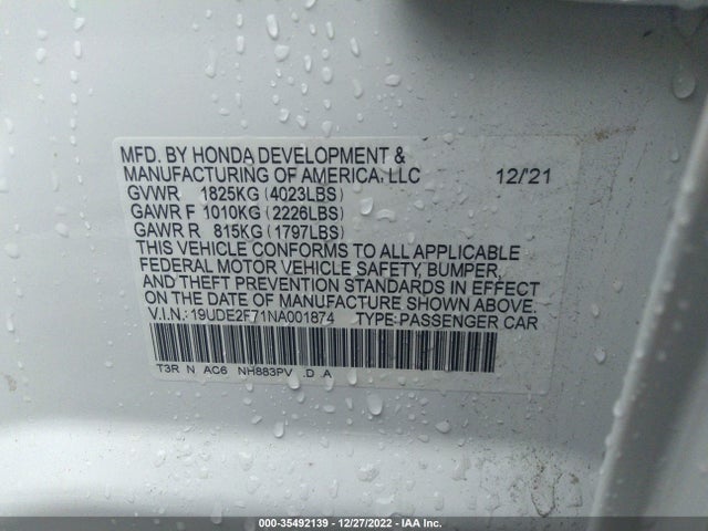 19UDE2F71NA001874 Acura Ilx W/premium Package