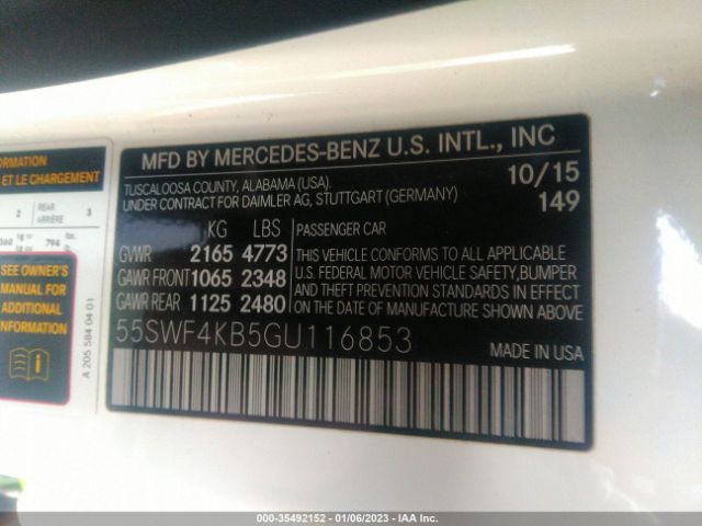 55SWF4KB5GU116853 Mercedes-Benz C-class C 300