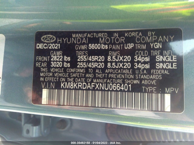 2022 Hyundai Ioniq 5, VIN: KM8KRDAFXNU066401