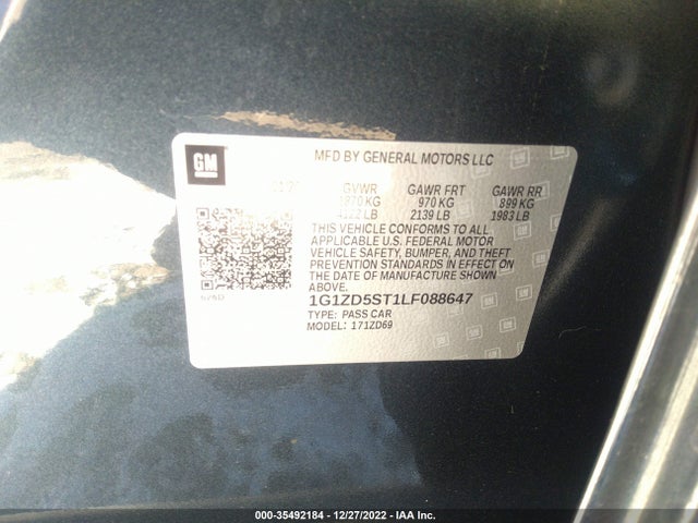 Chevrolet MALIBU LT 2020 1G1ZD5ST1LF088647 Image 11