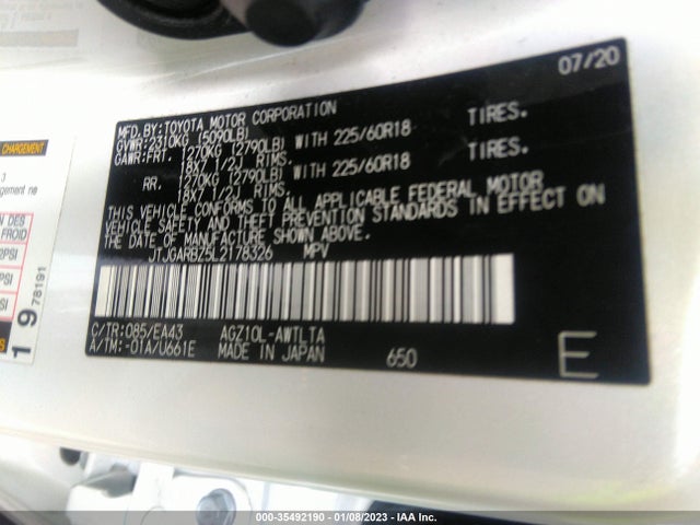 JTJGARBZ5L2178326 Lexus NX